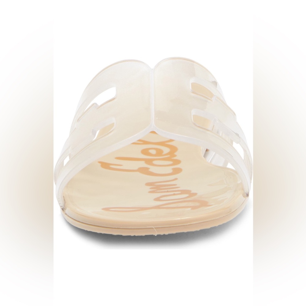 Sam Edelman Bay Jelly Slide Sandal Clear/Sand - Picture 5 of 7